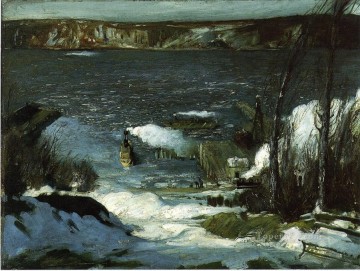 Paisaje realista de North River George Wesley Bellows Pinturas al óleo